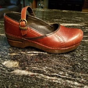 Dansko brown wedge size 6